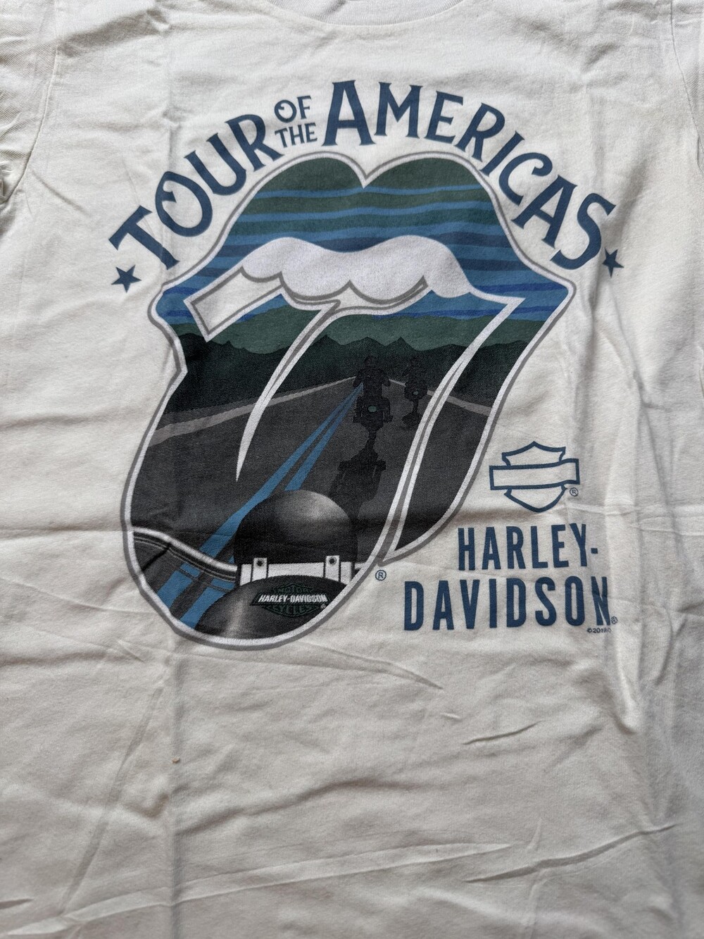 Vintage Harley-Davidson Rolling Stones Shirt Womens Small Tour Of The Americas 1 - Picture 2 of 11